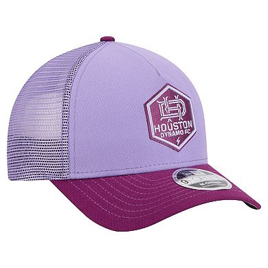 Men's New Era Purple Houston Dynamo FC Color Pack 9FORTY A-Frame Adjustable Trucker Hat