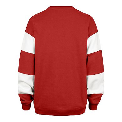 Women's '47 Red New Jersey Devils Eephus Barred Pullover Sweatshirt
