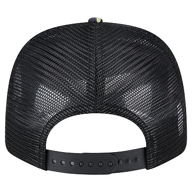 Men's New Era Navy/Black New Orleans Saints Adventure Drinks Pattern 9SEVENTY Stretch-Snap Hat