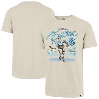 Men's '47 Natural Seattle Kraken Hockey Player Golden Age Scrum T-Shirt