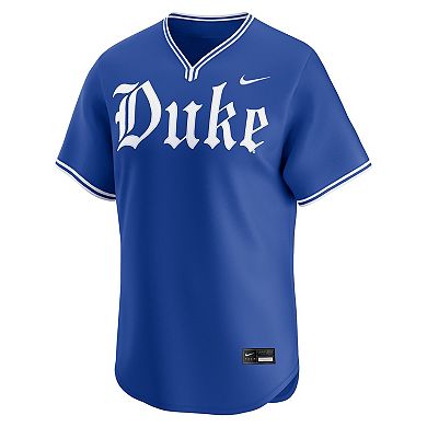 Men's Nike Royal Duke Blue Devils Road College Limited Baseball Jersey