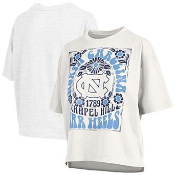 Women's Pressbox White North Carolina Tar Heels Harmony Oversized T-Shirt