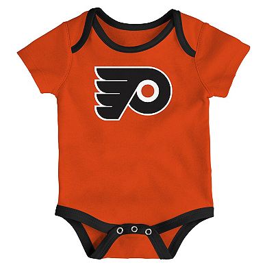 Newborn Philadelphia Flyers Loyal Buddies Three-Pack Bodysuit Set