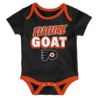 Newborn Philadelphia Flyers Loyal Buddies Three-Pack Bodysuit Set