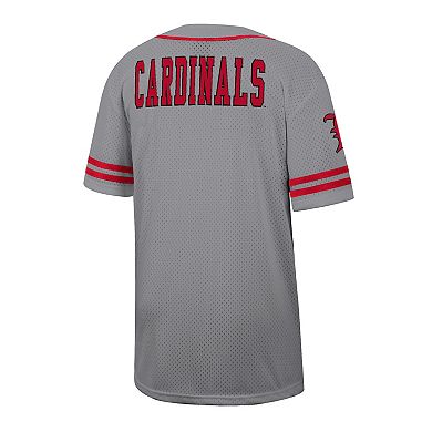 Men's Colosseum Gray Louisville Cardinals Free Spirited Baseball Jersey