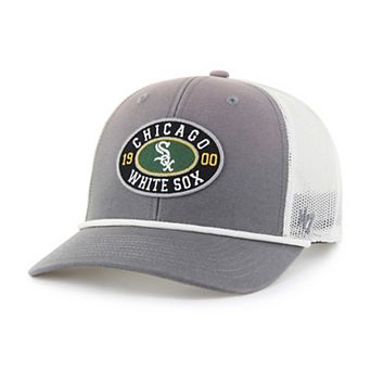 Men's '47 Gray/White Chicago White Sox Tide Sweep Rope Trucker Adjustable Hat