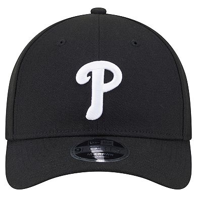 Men's New Era Black Philadelphia Phillies Player Replica 9FORTY Adjustable Hat
