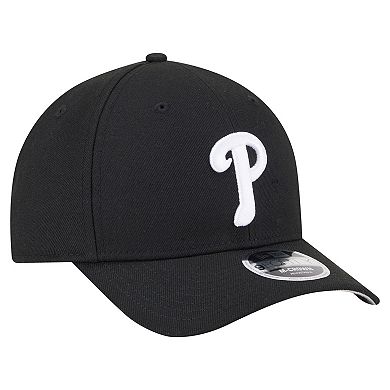 Men's New Era Black Philadelphia Phillies Player Replica 9FORTY Adjustable Hat