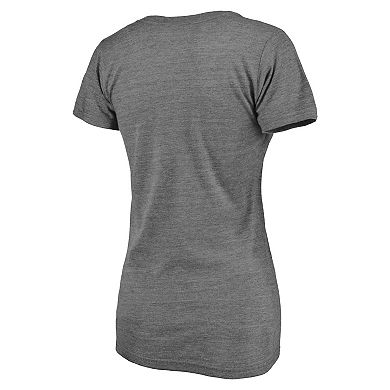 Women's Fanatics Heather Gray Tennessee Volunteers Sport Resort Tri-Blend Play V-Neck T-Shirt