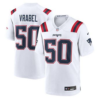 Men's Nike Mike Vrabel White New England Patriots Retired Player Game Jersey