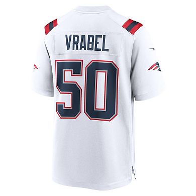 Men's Nike Mike Vrabel White New England Patriots Retired Player Game Jersey