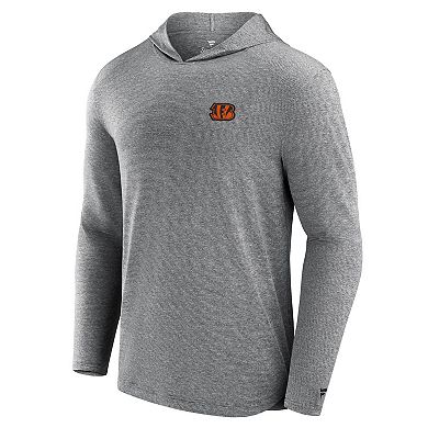 Men's Fanatics Gray Cincinnati Bengals Front Office Power Mono Long Sleeve Hoodie T-Shirt