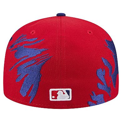 Men's New Era Red/Royal Philadelphia Phillies Retro Pattern 59FIFTY Fitted Hat