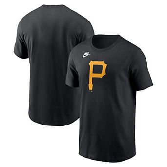 Men's Nike Black Pittsburgh Pirates Cooperstown Collection Team Logo T-Shirt