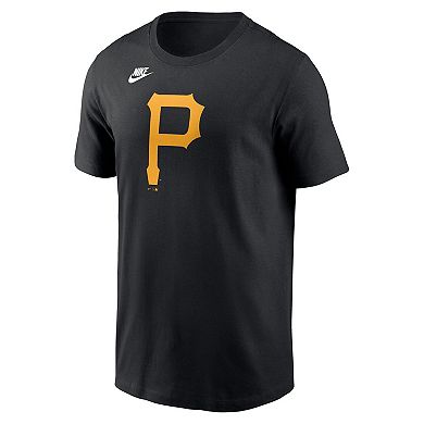 Men's Nike Black Pittsburgh Pirates Cooperstown Collection Team Logo T-Shirt