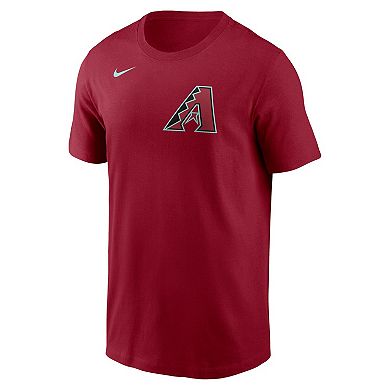 Men's Nike Corbin Burnes Red Arizona Diamondbacks Fuse Name & Number T-Shirt