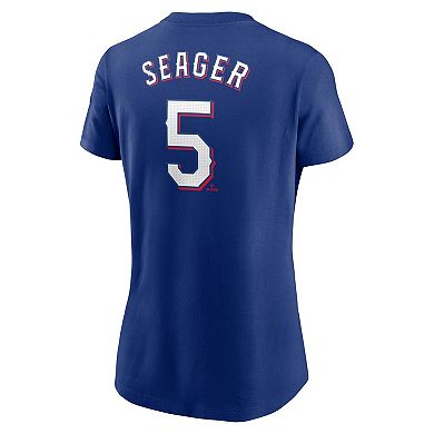 Women's Nike Corey Seager Royal Texas Rangers Fuse Name & Number T-Shirt