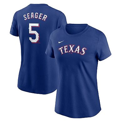 Women's Nike Corey Seager Royal Texas Rangers Fuse Name & Number T-Shirt