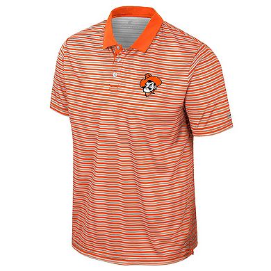 Men's Colosseum Orange Oklahoma State Cowboys Striped Polo