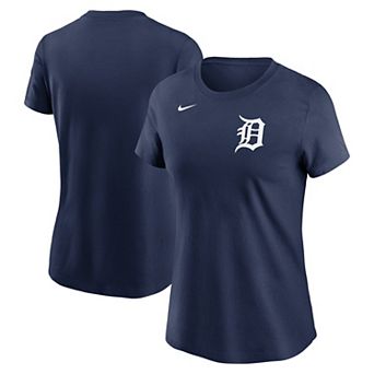 Women's Nike Navy Detroit Tigers Wordmark T-Shirt