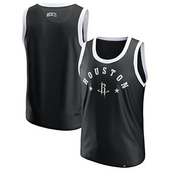 Men's Fanatics Black Houston Rockets Mesh Tank Top
