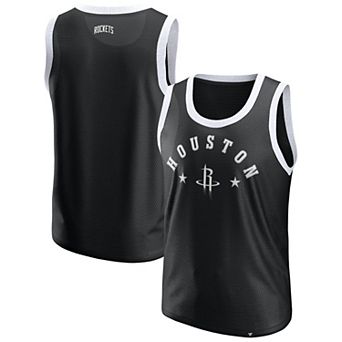 Men's Fanatics Black Houston Rockets Mesh Tank Top