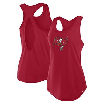 Women's Fanatics Red Tampa Bay Buccaneers Iron Fan Tank Top