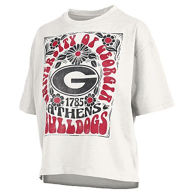 Women's Pressbox White Georgia Bulldogs Harmony Oversized T-Shirt