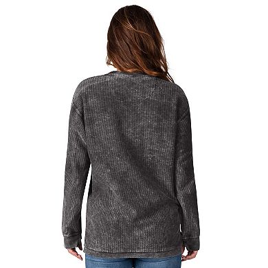 Women's G-III 4Her by Carl Banks Black San Diego Padres Comfy Cord Pullover Sweatshirt