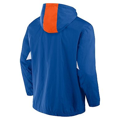 Men's Fanatics Royal FC Cincinnati Free Kick Woven Quarter-Zip Hoodie Jacket
