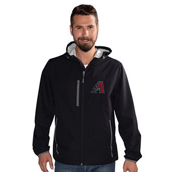 Men's G-III Sports by Carl Banks Black Arizona Diamondbacks Double Play Hooded Lightweight Full-Zip Jacket