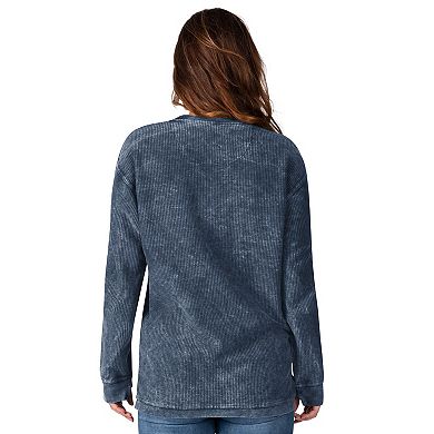 Women's G-III 4Her by Carl Banks Navy Detroit Tigers Comfy Cord Pullover Sweatshirt
