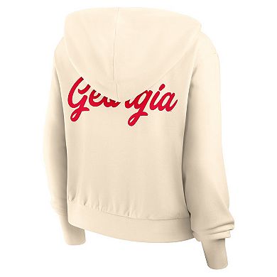 Women's Nike Cream Georgia Bulldogs Chill Midi Full-Zip Hoodie