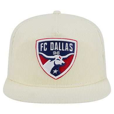 Men's New Era Cream FC Dallas 2025 Kickoff Snapback Golfer Hat