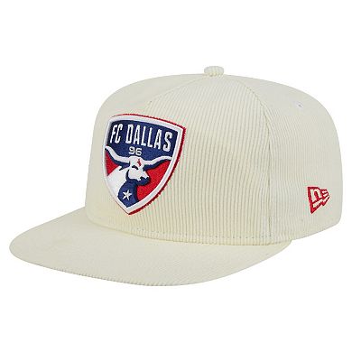 Men's New Era Cream FC Dallas 2025 Kickoff Snapback Golfer Hat