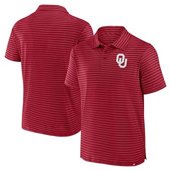Men's Fanatics Crimson Oklahoma Sooners Victory Calls Stripe Polo