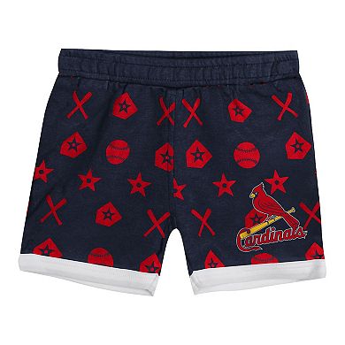 Infant Navy St. Louis Cardinals On Deck 2-Piece Diaper Cover Set
