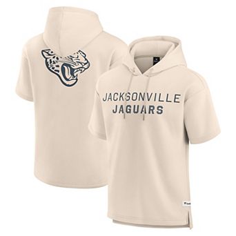 Men's Fanatics Cream Jacksonville Jaguars Elements Future Ground Lettering Short Sleeve Pullover Hoodie
