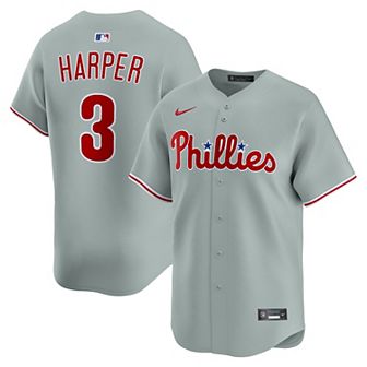 Men's Nike Bryce Harper Gray Philadelphia Phillies Alternate Limited Player Jersey