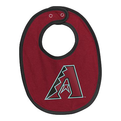 "Newborn & Infant Arizona Diamondbacks Tied Up Bodysuit, Bib & Bootie Set"