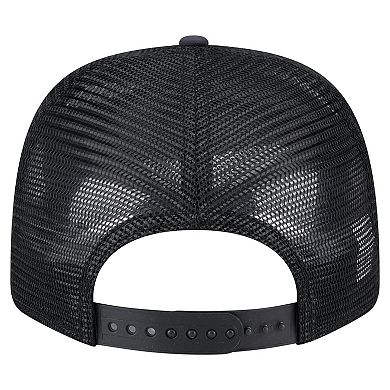 Men's New Era Navy/Black Cincinnati Bengals Adventure Drinks Pattern 9SEVENTY Stretch-Snap Hat