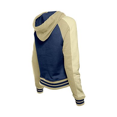 Women's�5th & Ocean by New Era Navy Philadelphia Union Throwback Cropped Raglan Pullover Hoodie