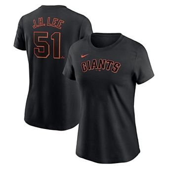 Women's Nike Jung Hoo Lee Black San Francisco Giants Fuse Name & Number T-Shirt