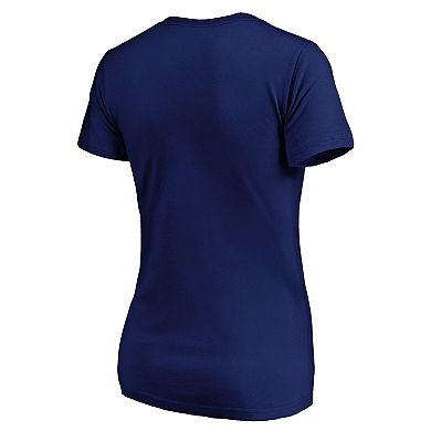 Women's Fanatics Navy Toronto Maple Leafs Total Shine V-Neck T-Shirt