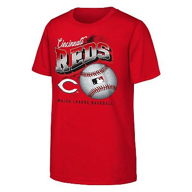 Youth Red Cincinnati Reds Outta Here T-Shirt