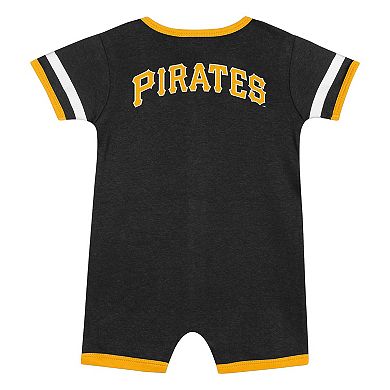 Newborn Black Pittsburgh Pirates Double Hit Coveralls