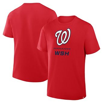 Men's Fanatics Red Washington Nationals Clubhouse Legacy Side Swipe T-Shirt