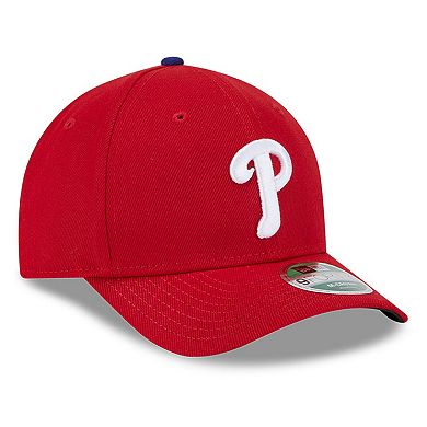 Men's New Era Red Philadelphia Phillies Player Replica 9FORTY Adjustable Hat