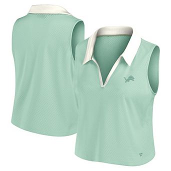 Women's Fanatics Mint Detroit Lions Studio Wellness V-Neck Tank Top