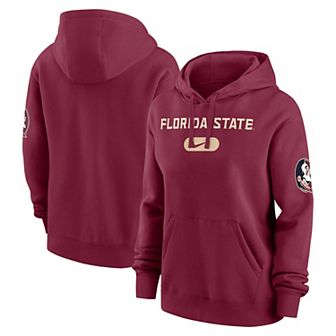 Women's Nike Garnet Florida State Seminoles Club Fleece Pullover Hoodie